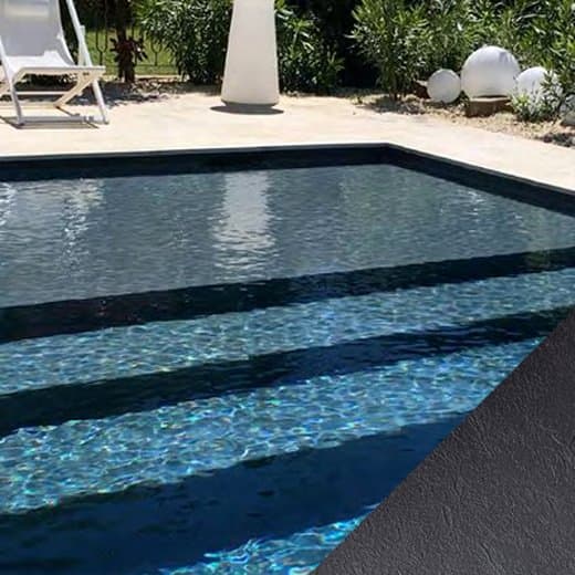 Piscine en liner Alkorplan Relief, coloris Gris Foncé